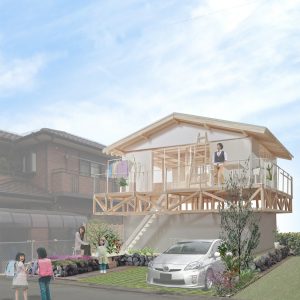 津島の四層二階建て住宅