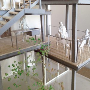 Fujiyoshida-Balcony 模型写真　バルコニーの屋外キッチン