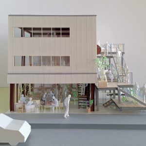 Fujiyoshida-Balcony 模型写真　正面外観