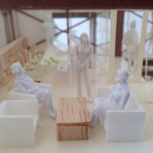 Fujiyoshida-Balcony 模型写真　2階打合せスペース