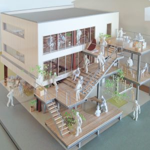 Fujiyoshida-Balcony 模型写真　鳥瞰