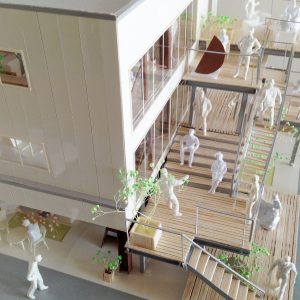 Fujiyoshida-Balcony 模型写真　バルコニー全体