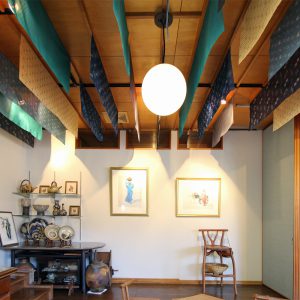 天井の布地 布地を直交方向から見る