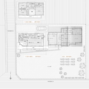 片流れの離れ/homeYG 配置図